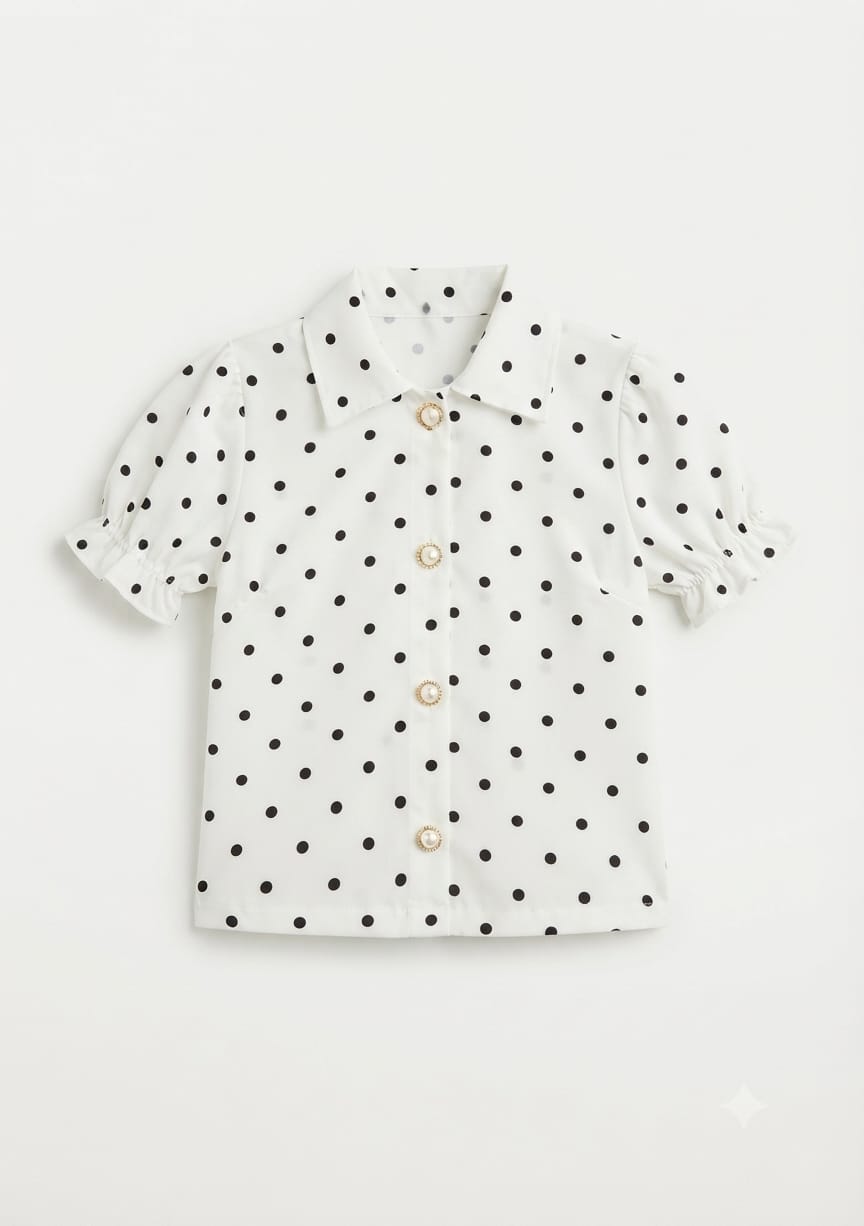 Camisa Manga Curta Poá