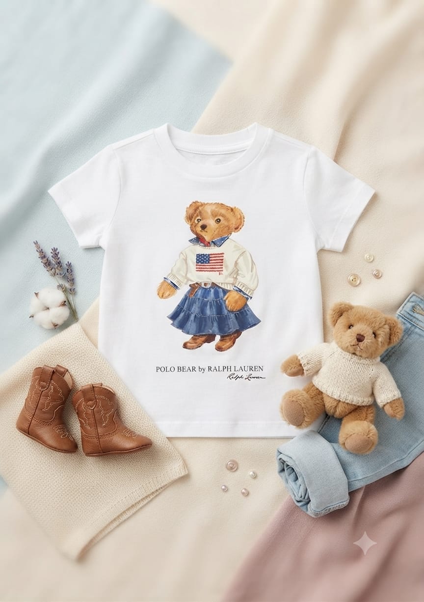 T-Shirt Infantil Ursinha Country