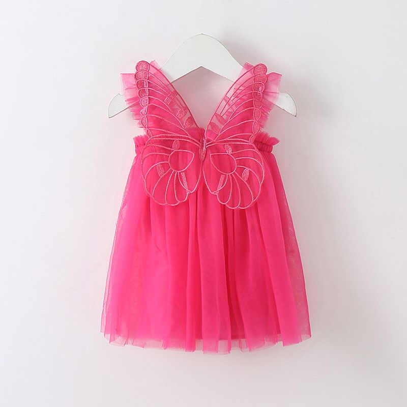 Vestido Infantil De Tule com Asas