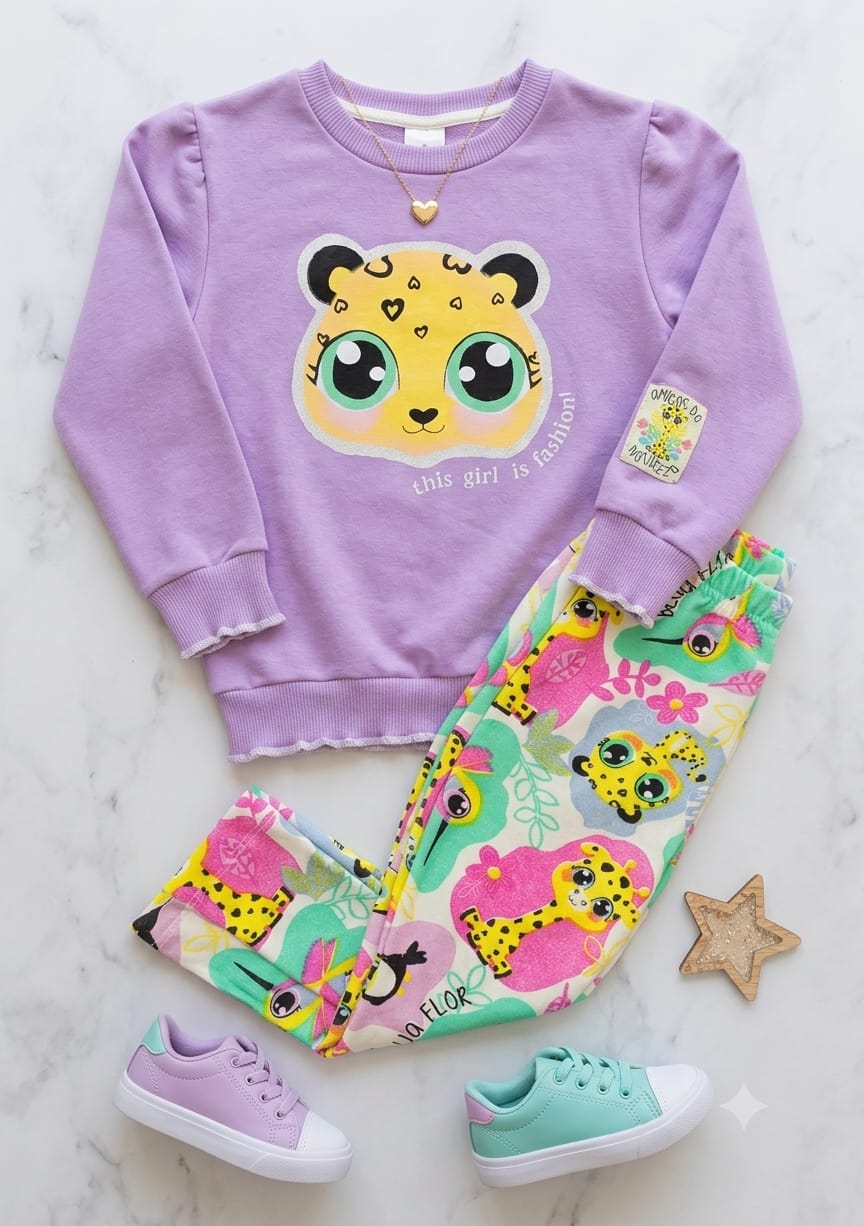 Conjunto Infantil Feminino Bichinhos