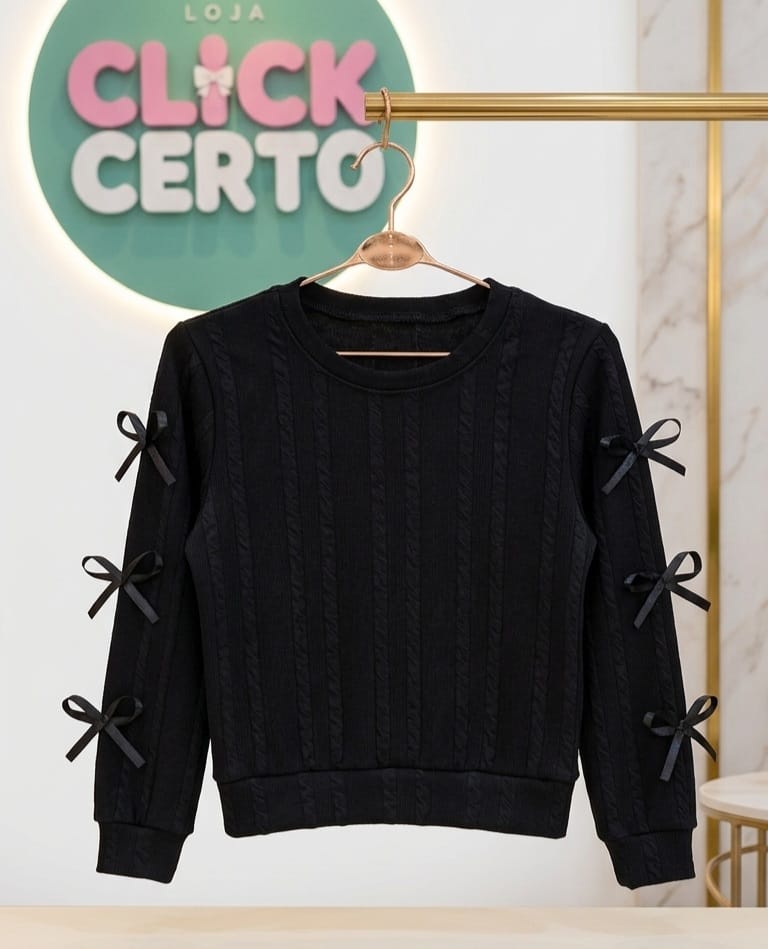 Blusa Infantil Canelada Lacinhos