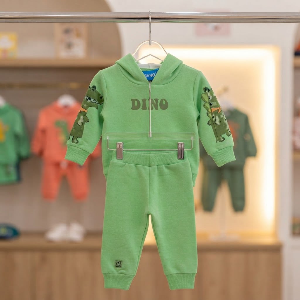 Conjunto Infantil Flanelado Dinossauro