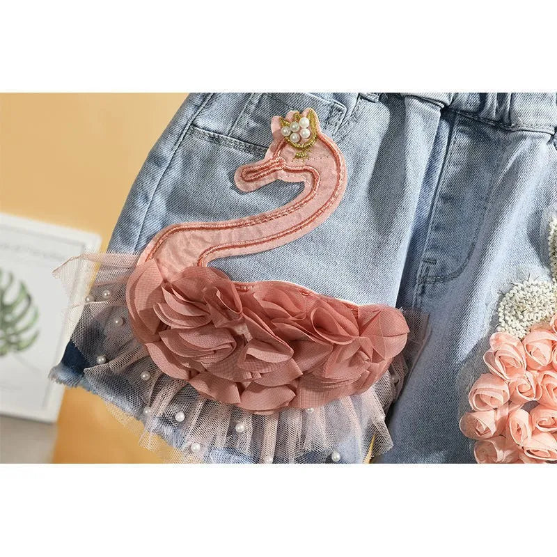 Shorts Infantil Cisne
