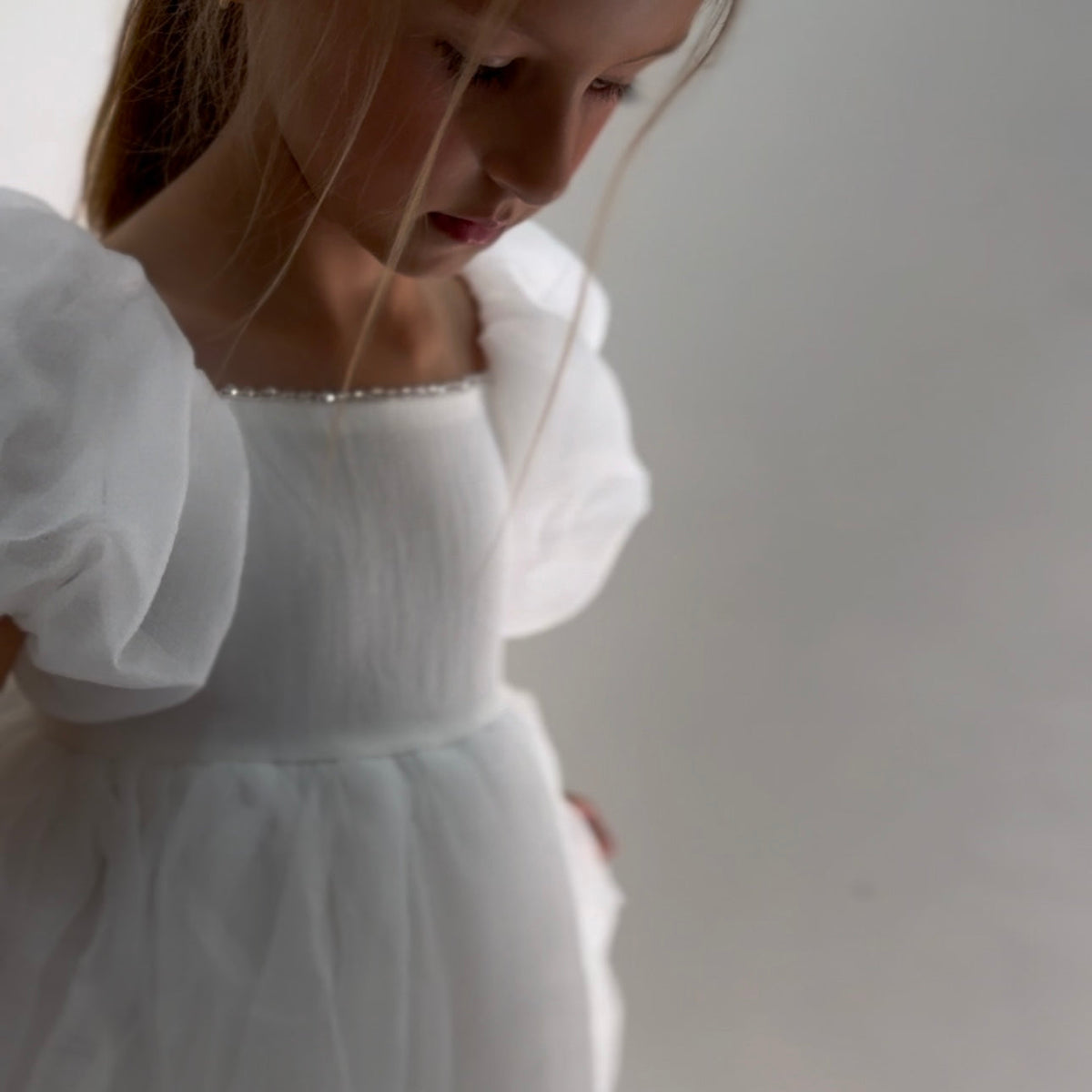Vestido Infantil de Festa Branco