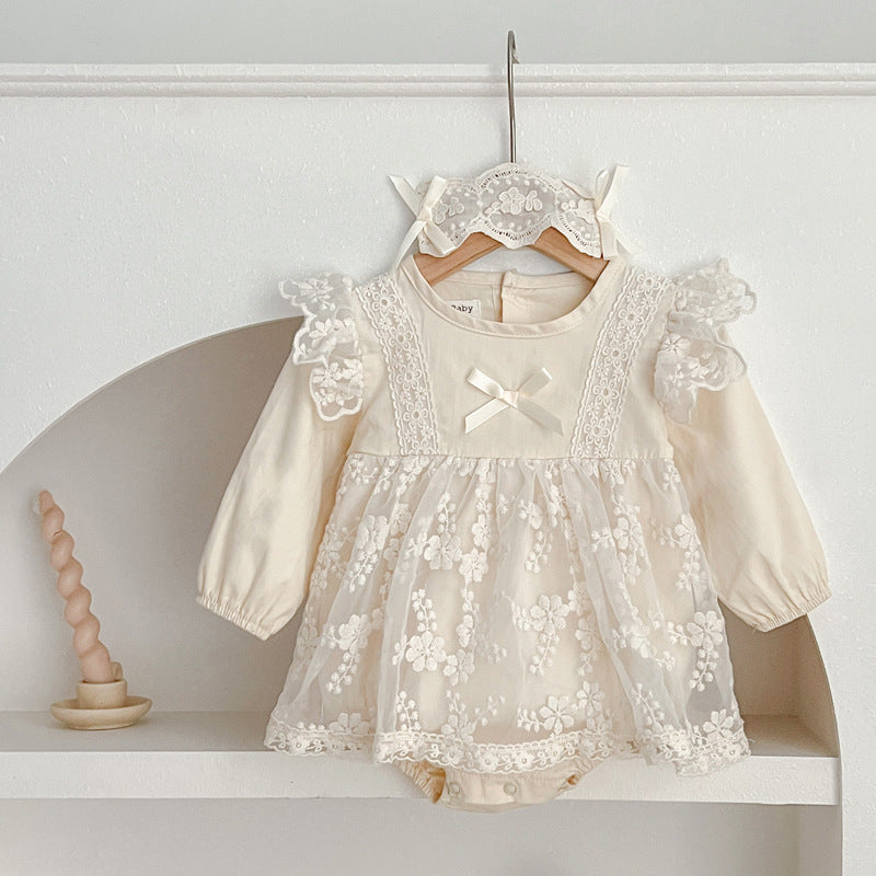 Body Infantil Feminino Rendado Lacinho