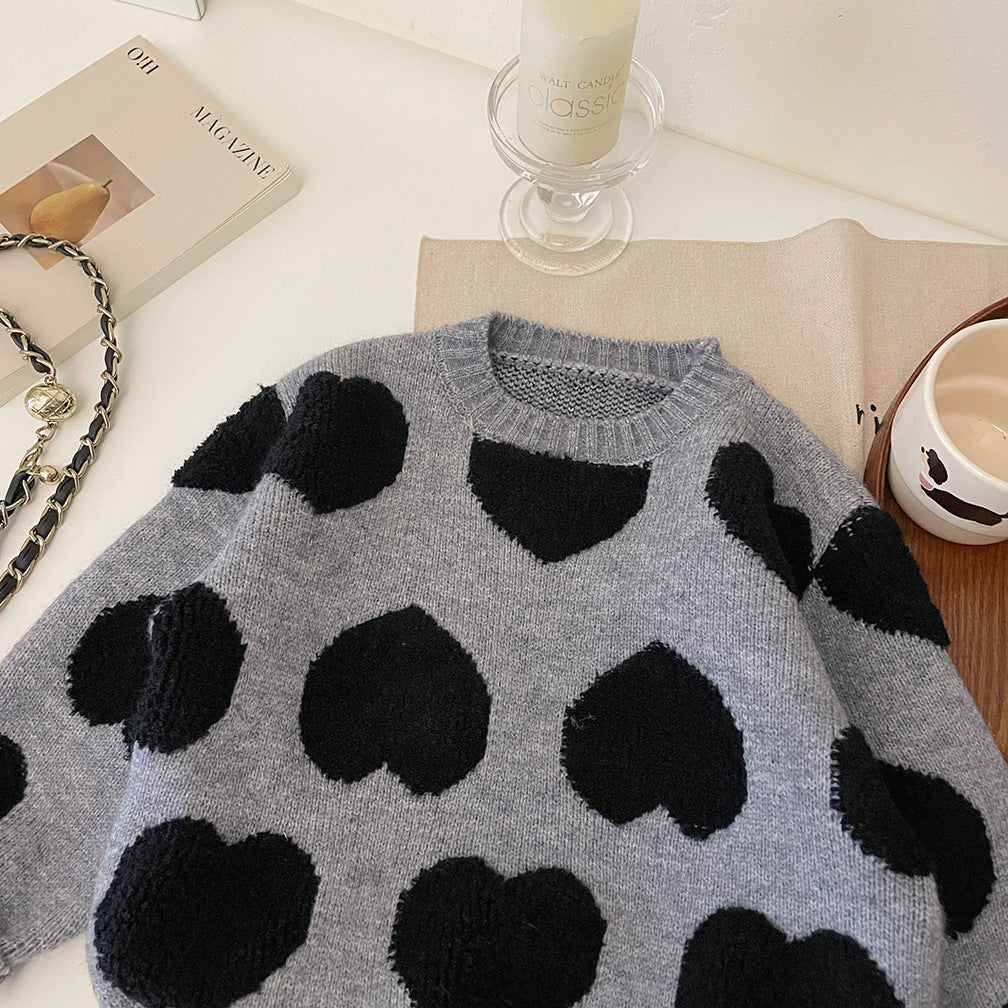 Conjunto Infantil Feminino Inverno Corações
