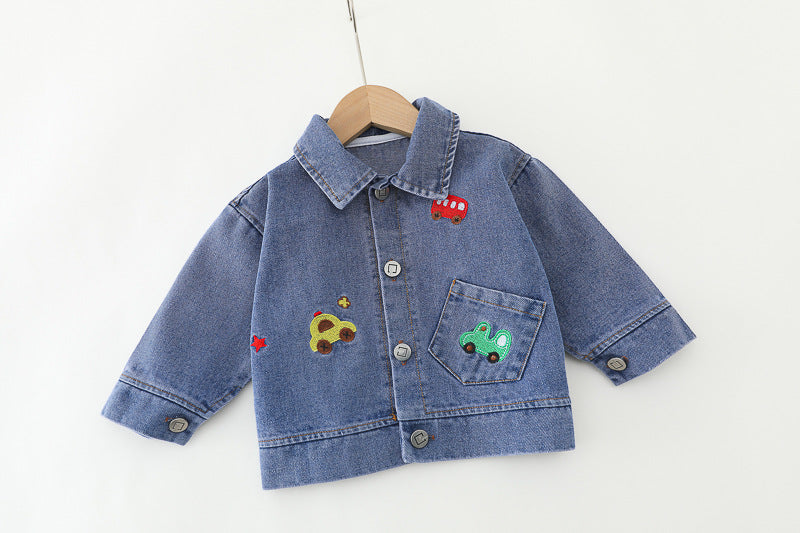Conjunto Infantil Masculino Jaqueta Carrinhos + Calça