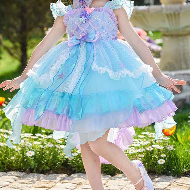 Vestido de Festa Infantil Sereia