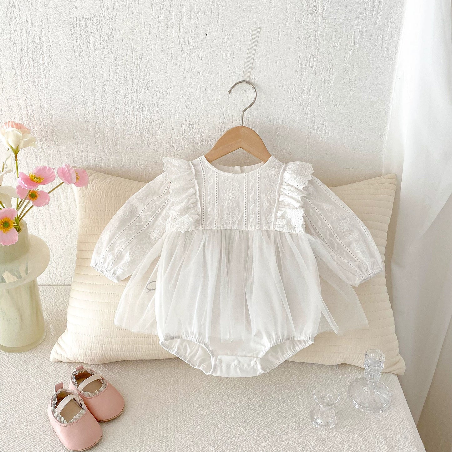 Body Infantil Feminino Renda e Tule