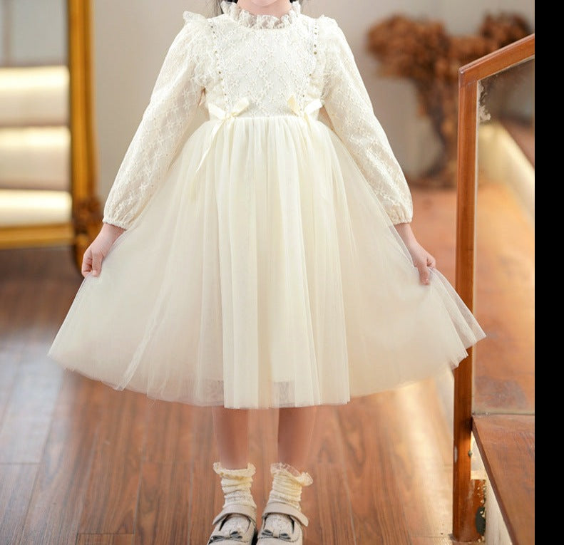 Vestido Infantil Flores e Lacinho