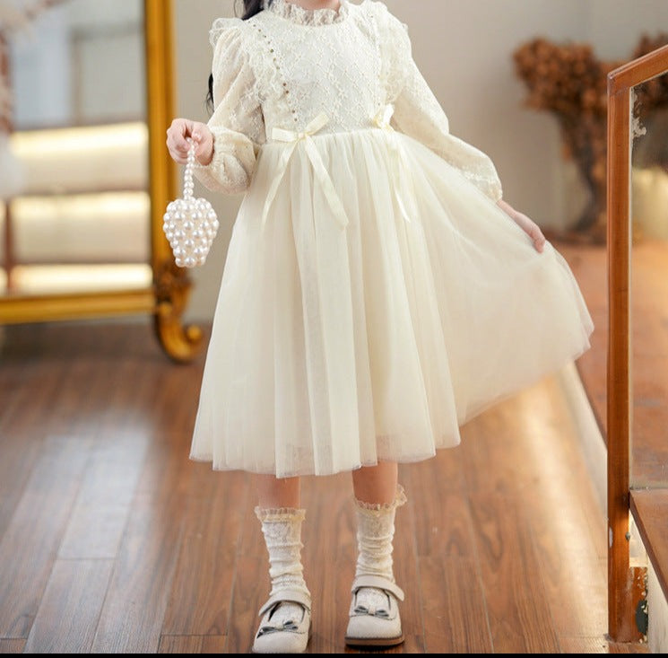 Vestido Infantil Flores e Lacinho