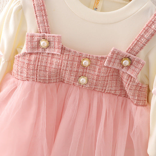 Vestido Infantil Tweed Lacinhos