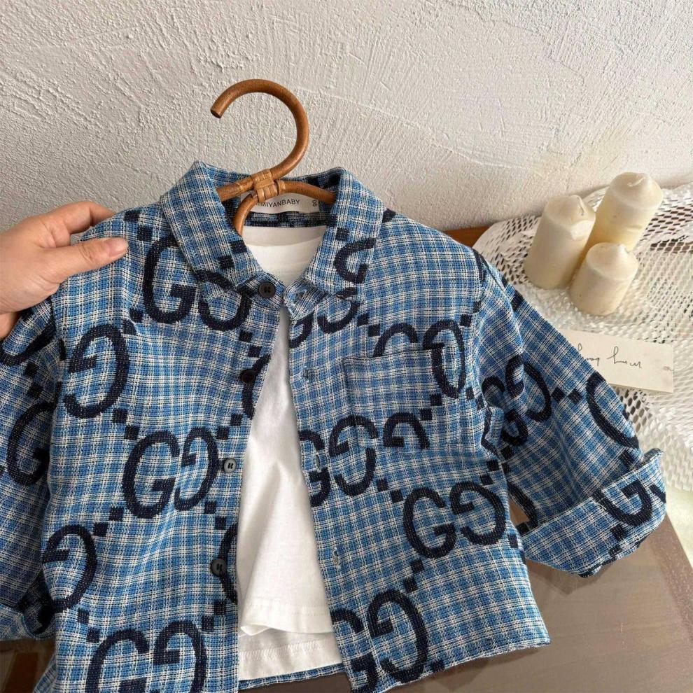 Camisa Infantil Masculina Azul G&G