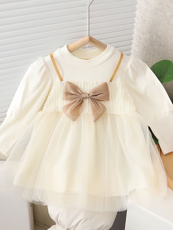 Vestido Infantil Lacinho com Tule