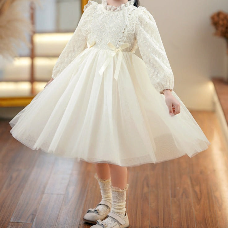 Vestido Infantil Flores e Lacinho