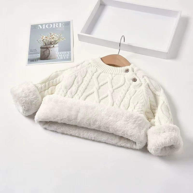Blusa Infantil Trico Forrada Pelinhos