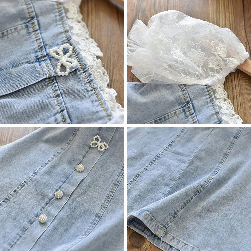 Vestido Jeans Pérolas