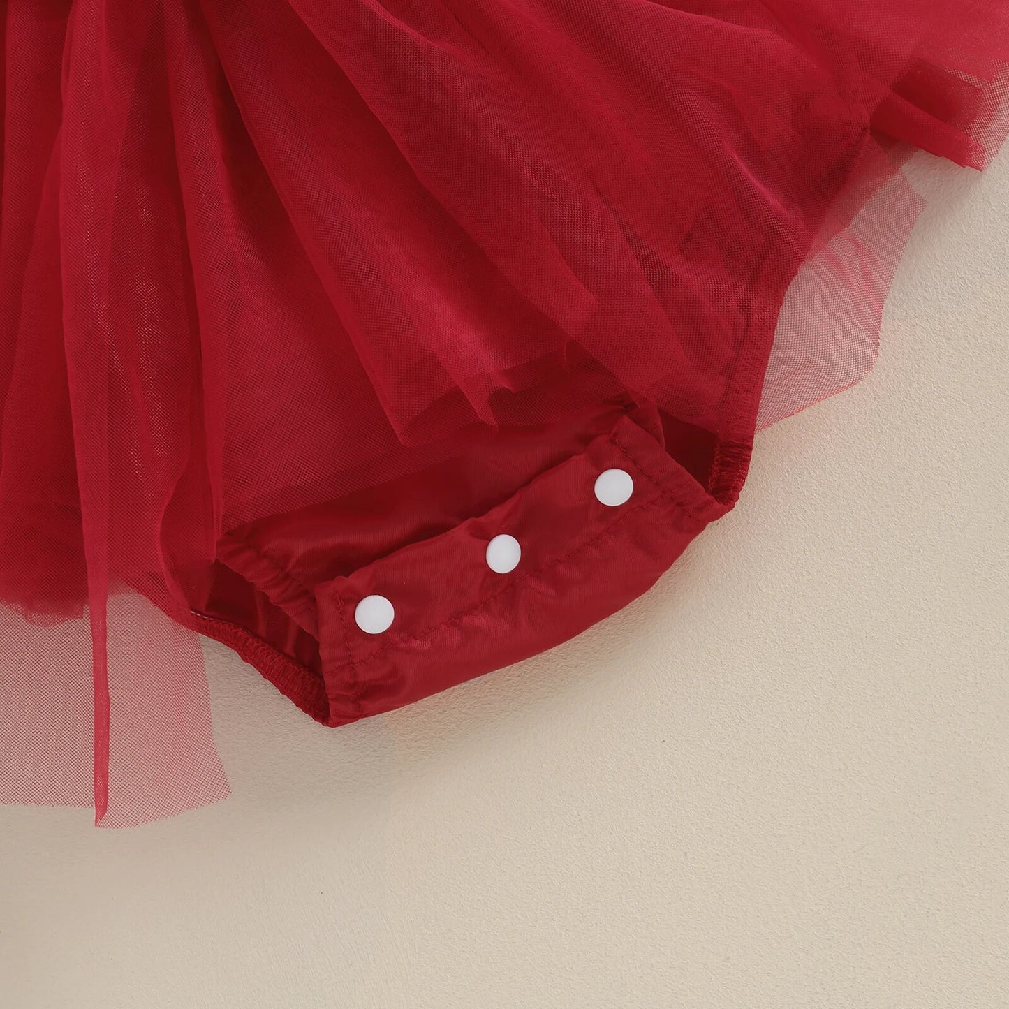 Body Infantil Natal Tule Laço + Faixinha