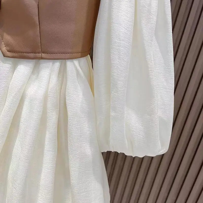 Vestido Infantil + Colete Courino