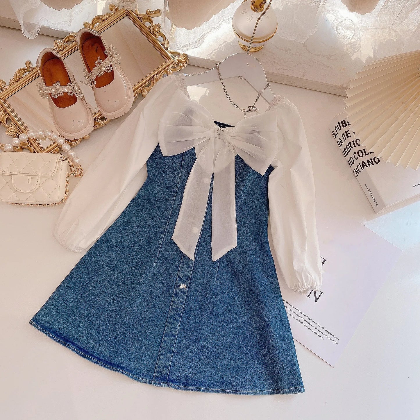Vestido Infantil Jeans Clássico