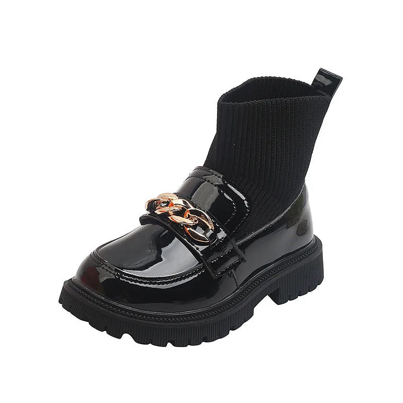 Bota Infantil Feminina Verniz Corrente