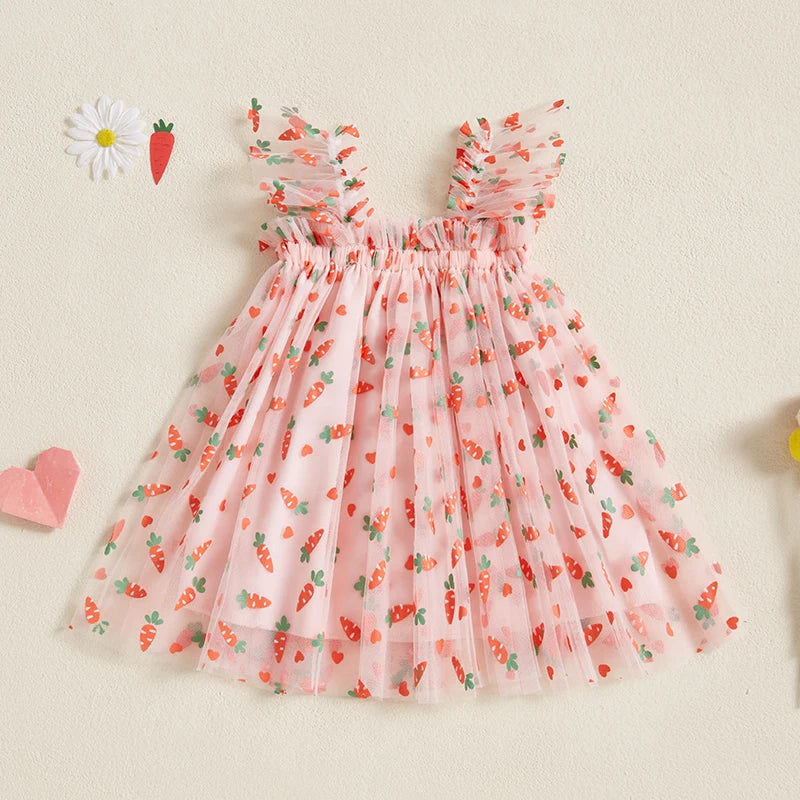Vestido Infantil Tule Páscoa