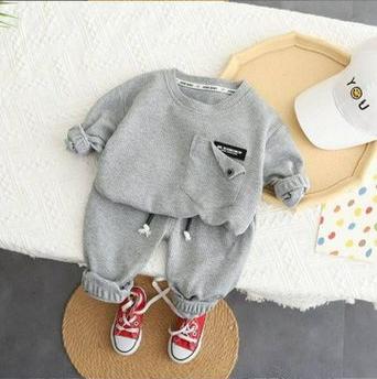 Conjunto Infantil Masculino Bolsinho Botão