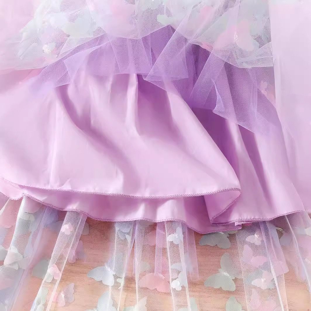 Vestido Infantil Asa de Borboleta