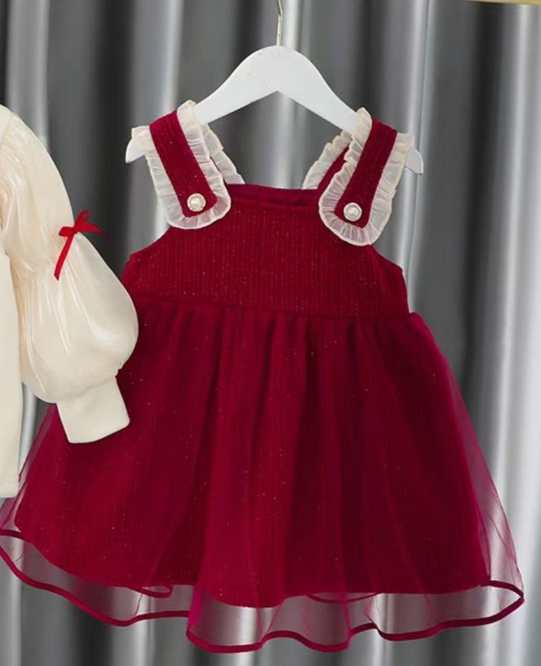 Vestido Infantil Tule Brilhante