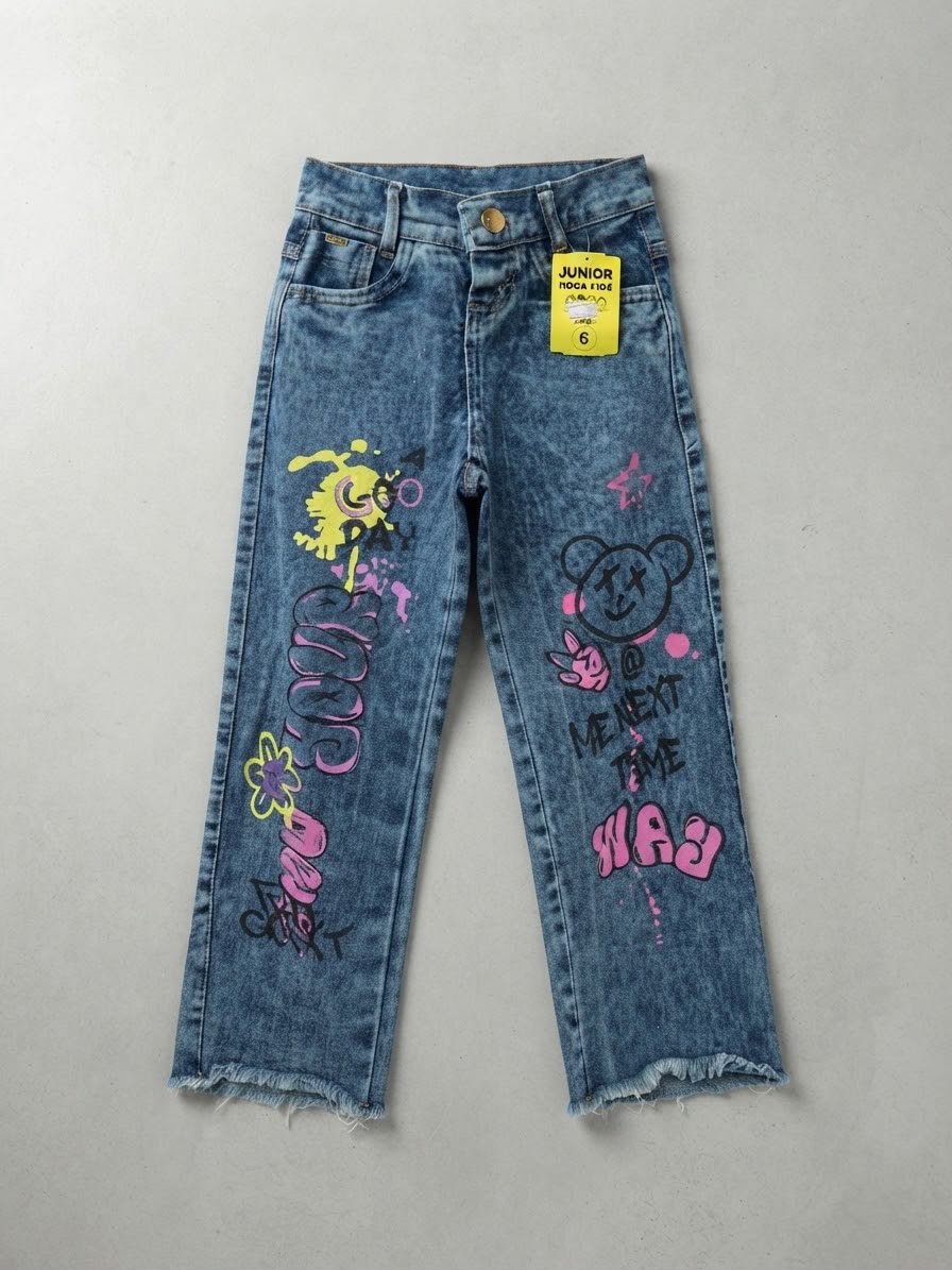 Calça Infantil Jeans Detalhes