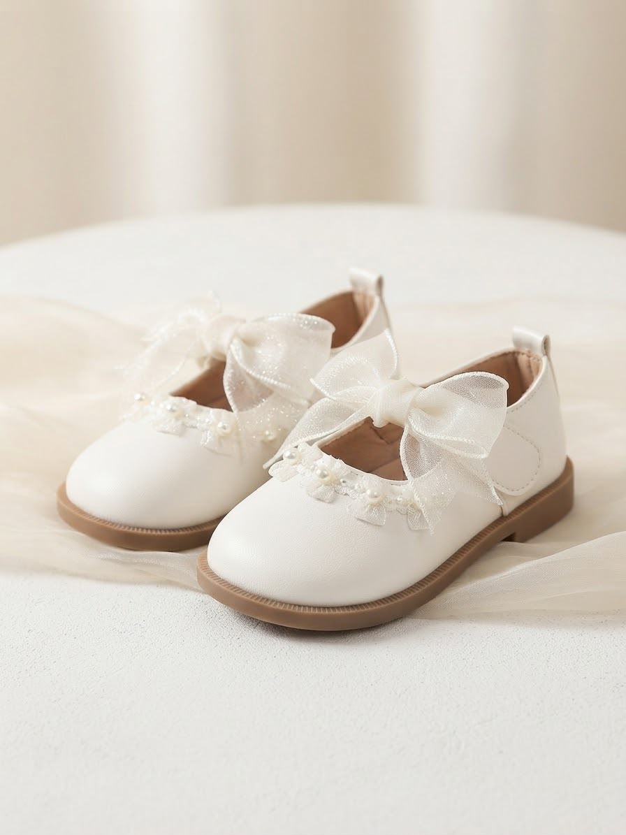 Sapato Infantil Branco Pérolas