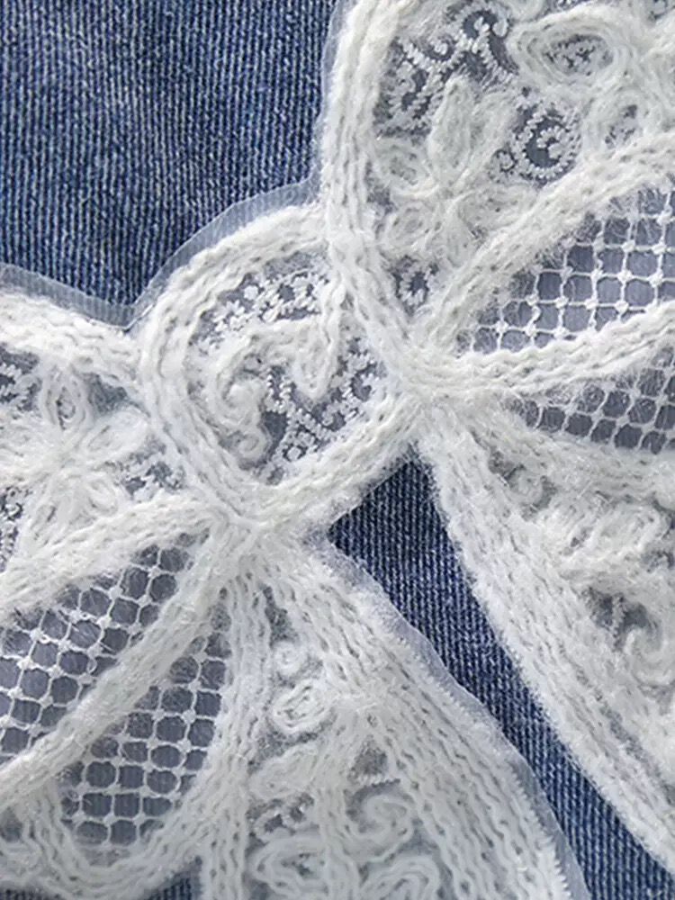 Jaqueta Jeans Lacinhos