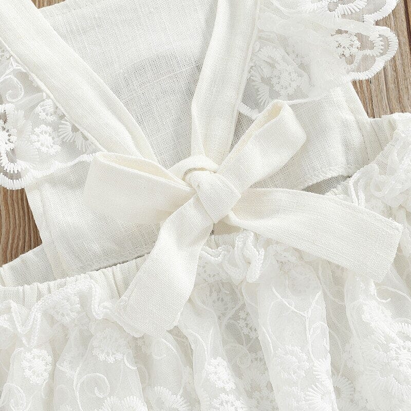 Body Infantil Feminino Linho Rendado