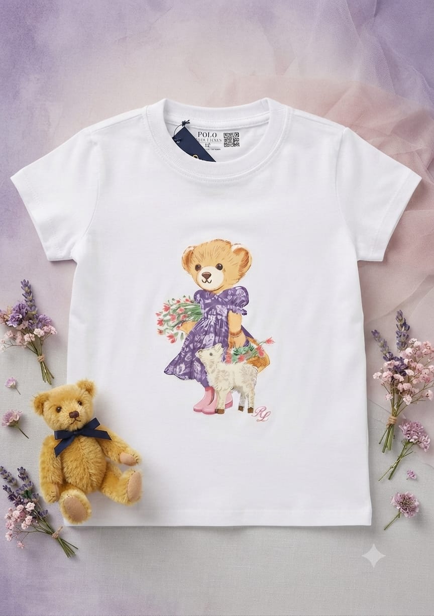 T-Shirt Infantil Feminina Ursinha