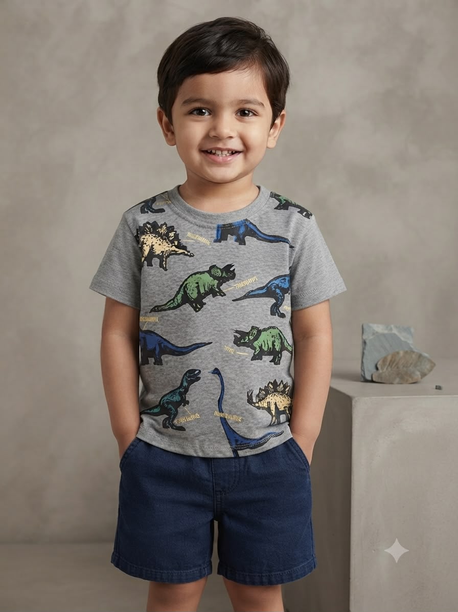 T- Shirt Infantil Dinossauros