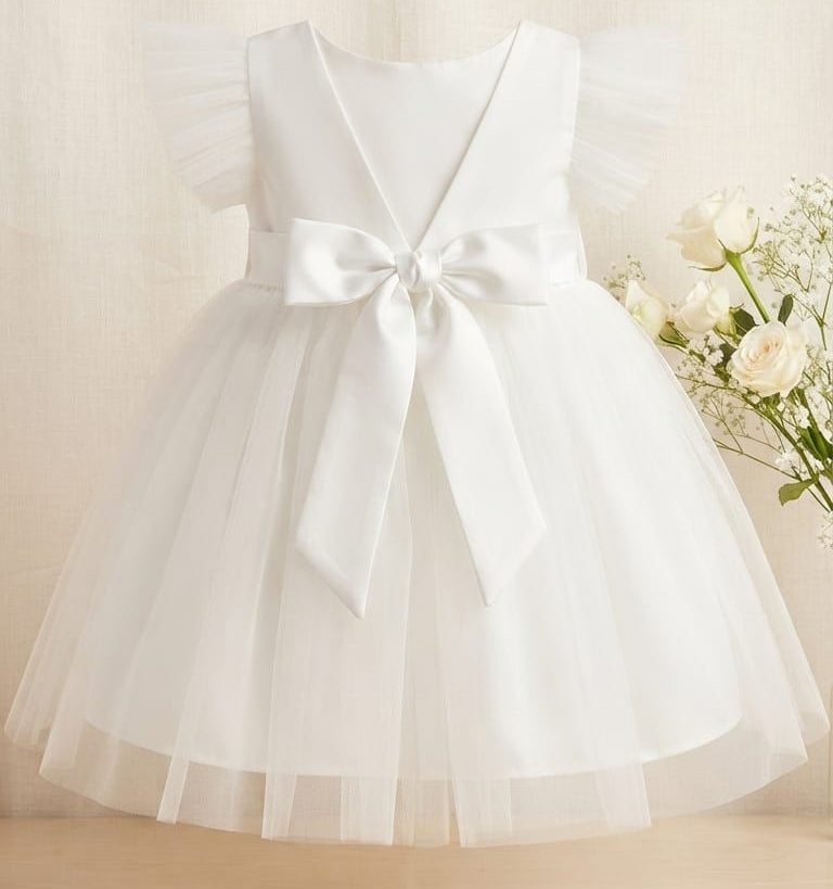 Vestido Infantil Branco Brilhante