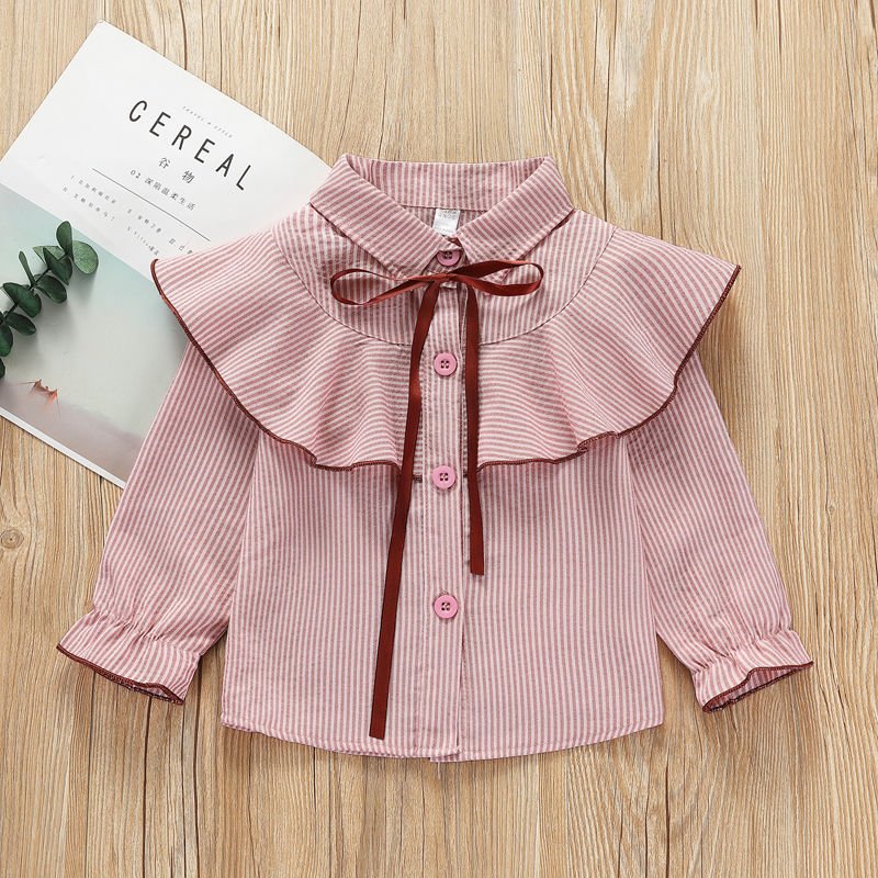 Camisa Infantil Feminina Gola Lacinho