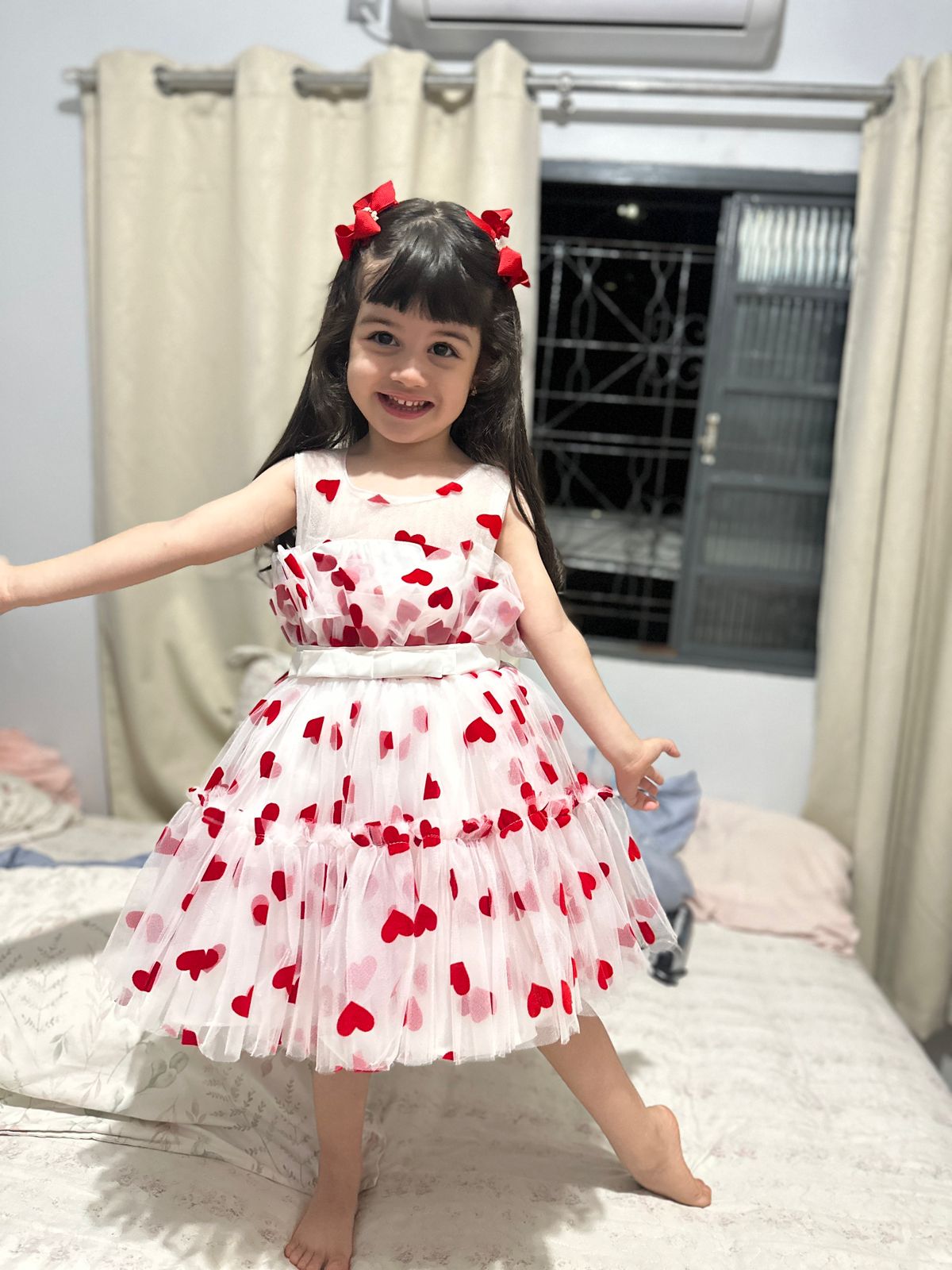 Vestido Infantil Coraçõeszinhos
