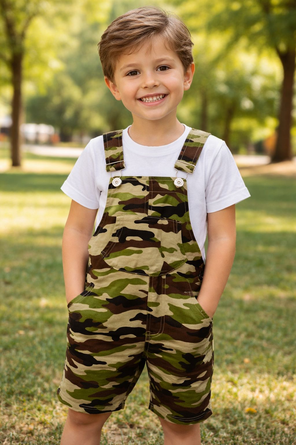 Jardineira Infantil Camuflada