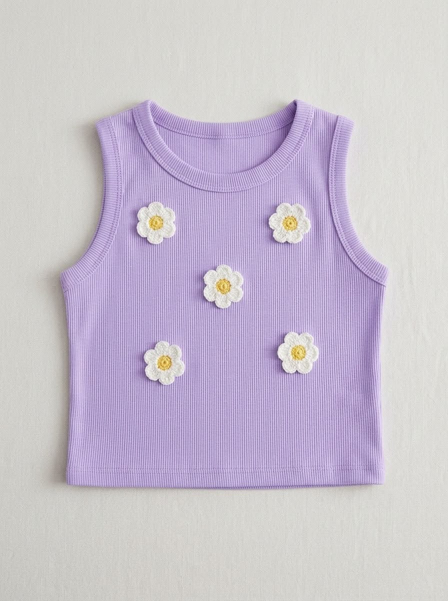 Blusa Infantil Canelada Margaridas