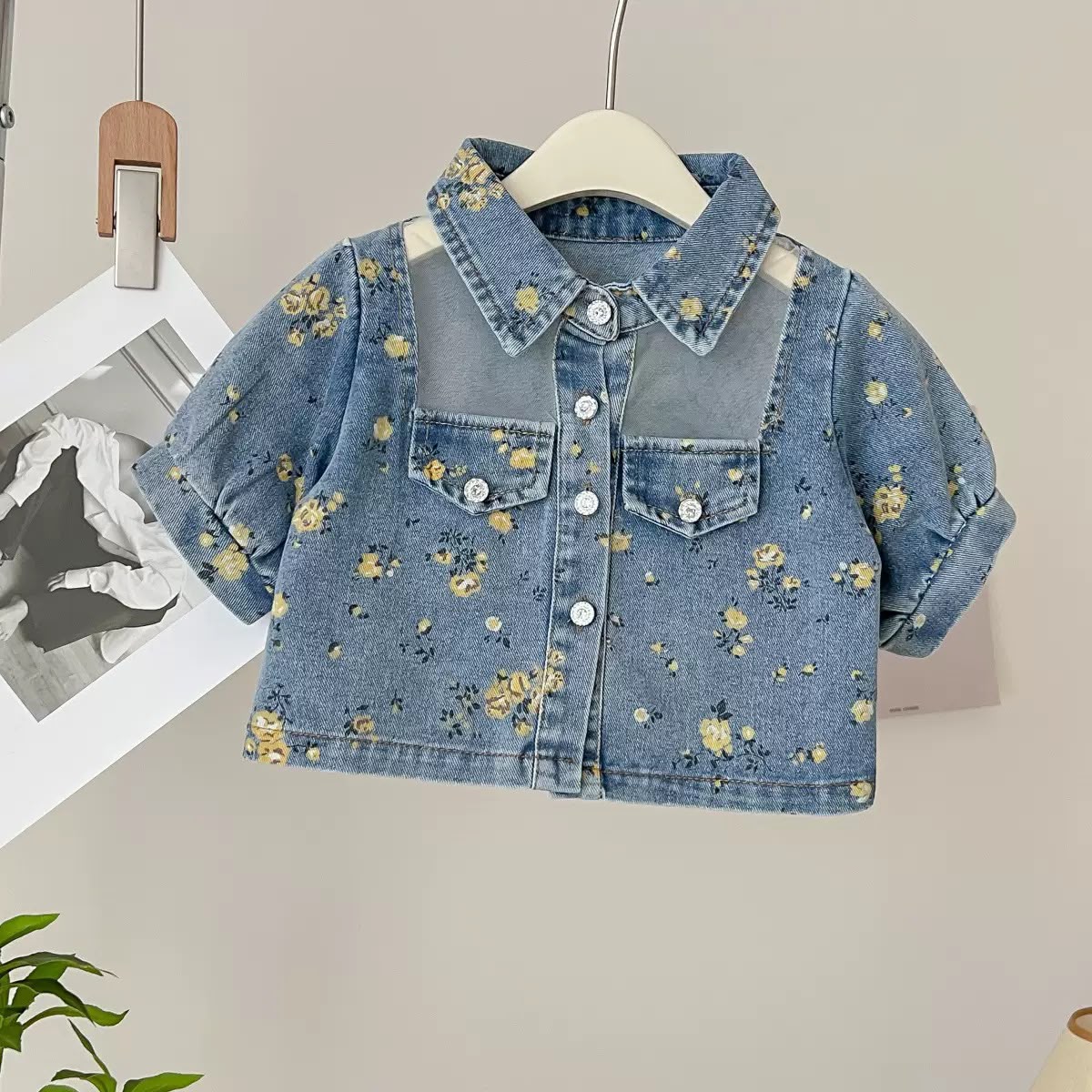 Conjunto Infantil Jeans Florzinhas