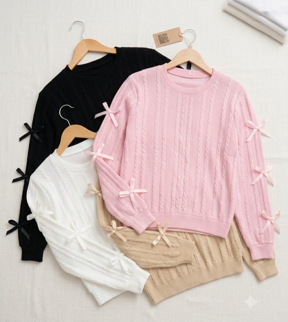 Blusa Canelada Lacinhos
