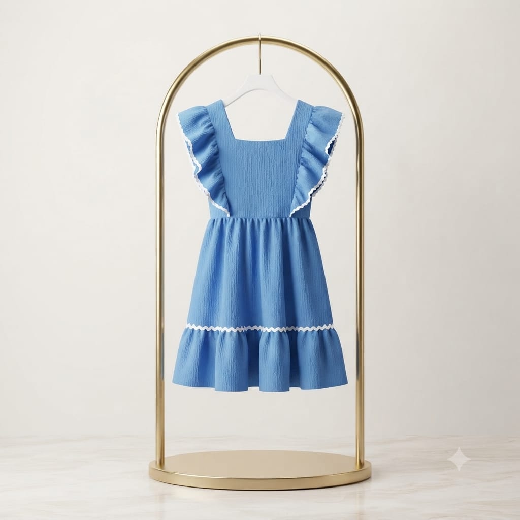 Vestido Babados Cianinha