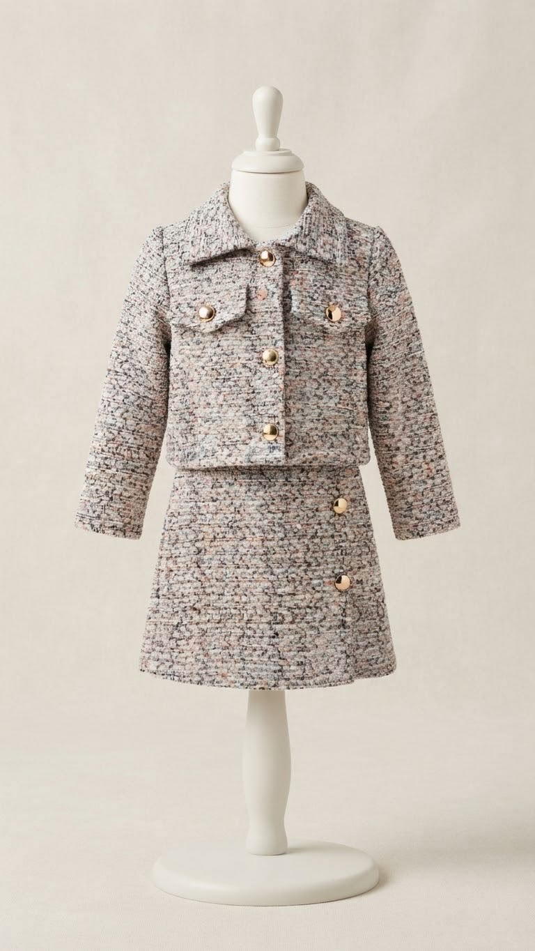 Conjunto Tweed Botões