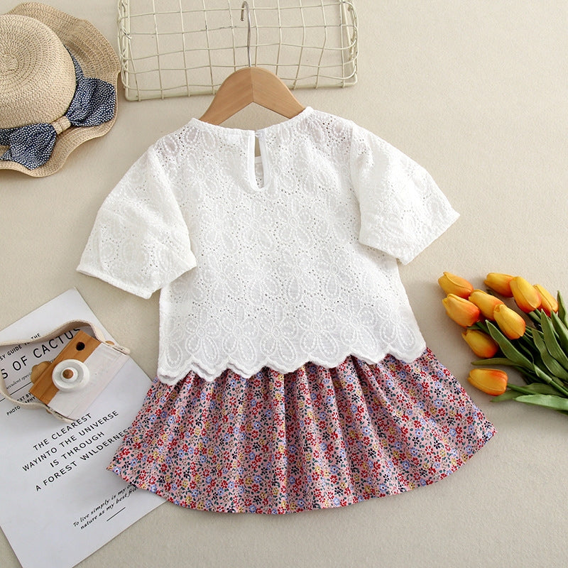 Conjunto Infantil Feminino Rendinha Floral