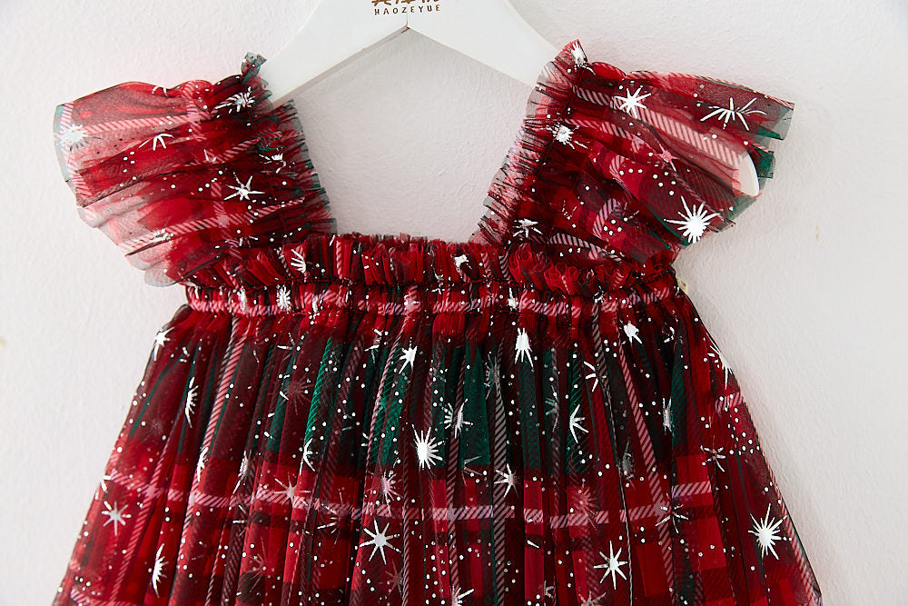 Vestido Infantil Xadrez Natal