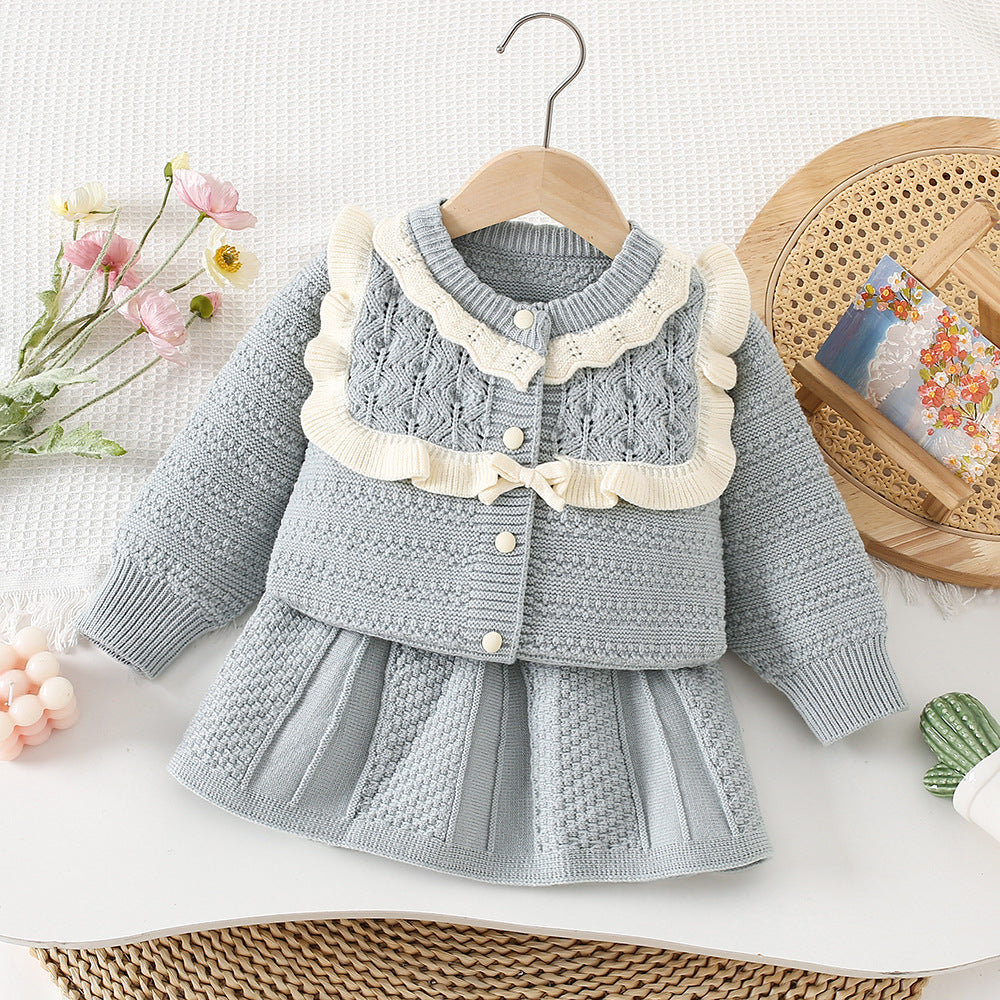 Conjunto Infantil Tricô Botões