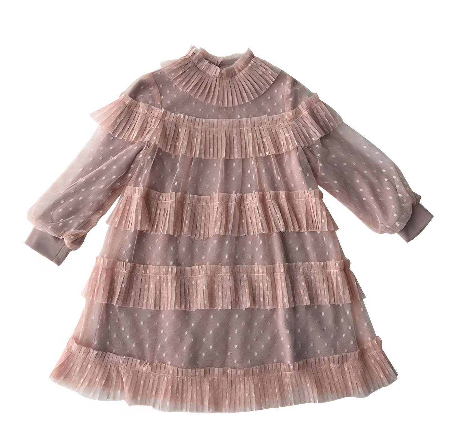 Vestido Infantil Babados Tule