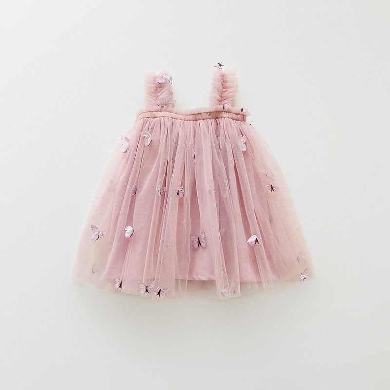 Vestido Infantil Borboletinhas Tule