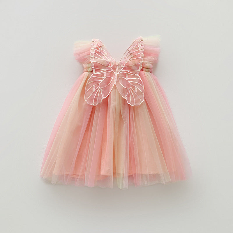Vestido Infantil Tule Colorido Asinha